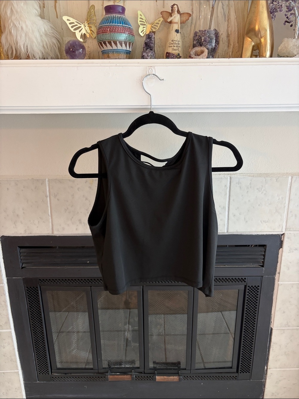 SHEIN Black Sleeveless Crop Tank Top
